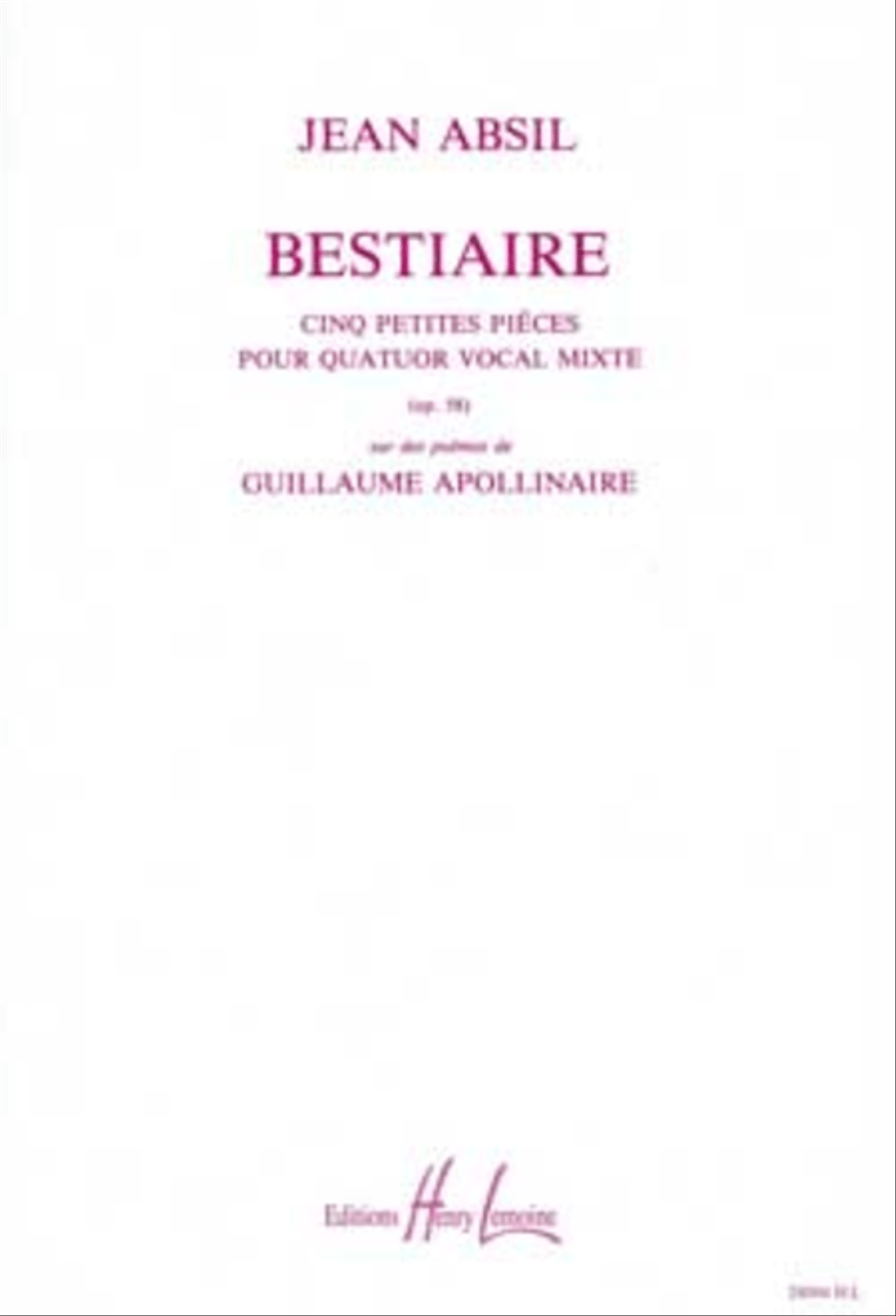 Bestiaire Op. 58 Choir scores gallery preview page 1