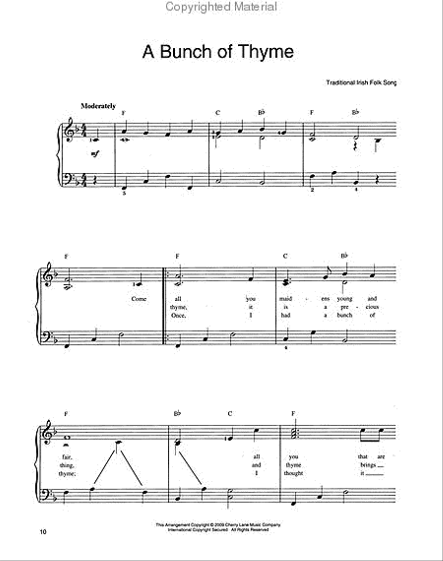 Favorite Celtic Songs for Easy Piano Easy Piano scores gallery preview page 4