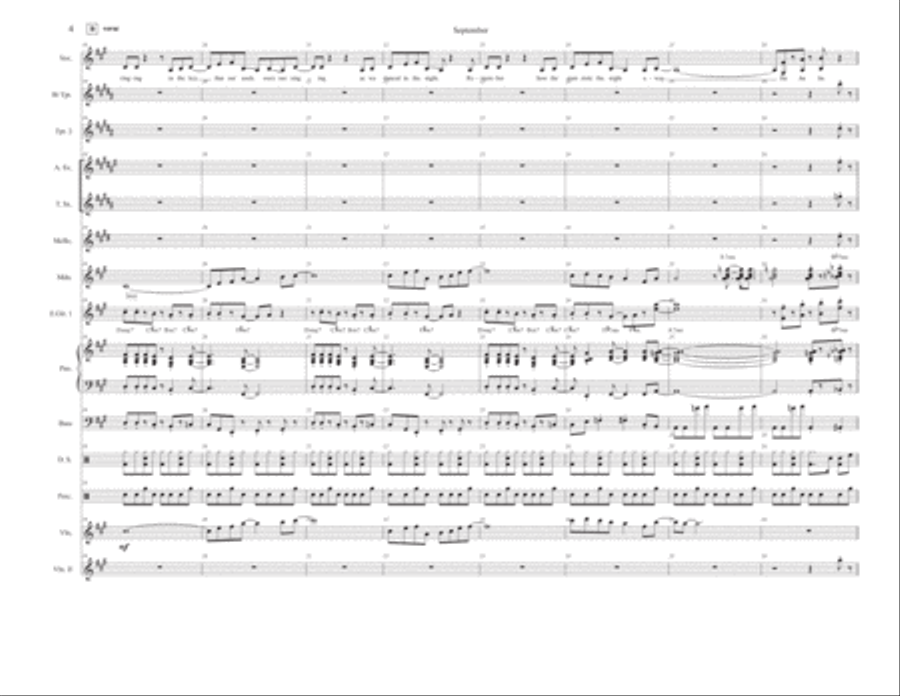 September Piano, Vocal, Guitar scores gallery preview page 4