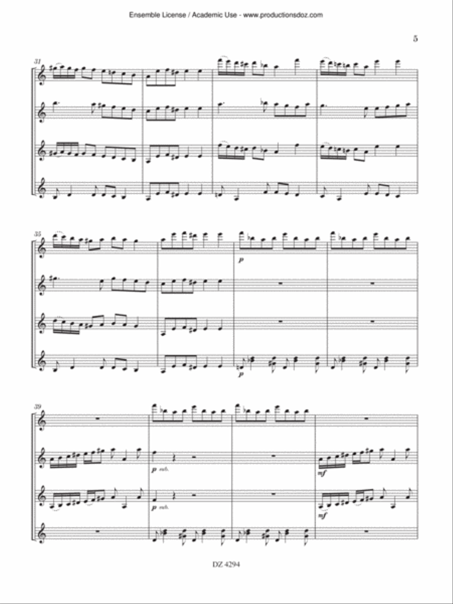 Vue du ciel Guitar Ensemble scores gallery preview page 5