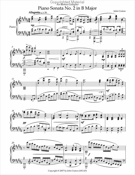Piano Sonata No. 2 in B Major