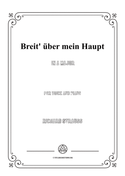 Richard Strauss-Breit' über mein Haupt in A Major,for Voice and Piano image number null