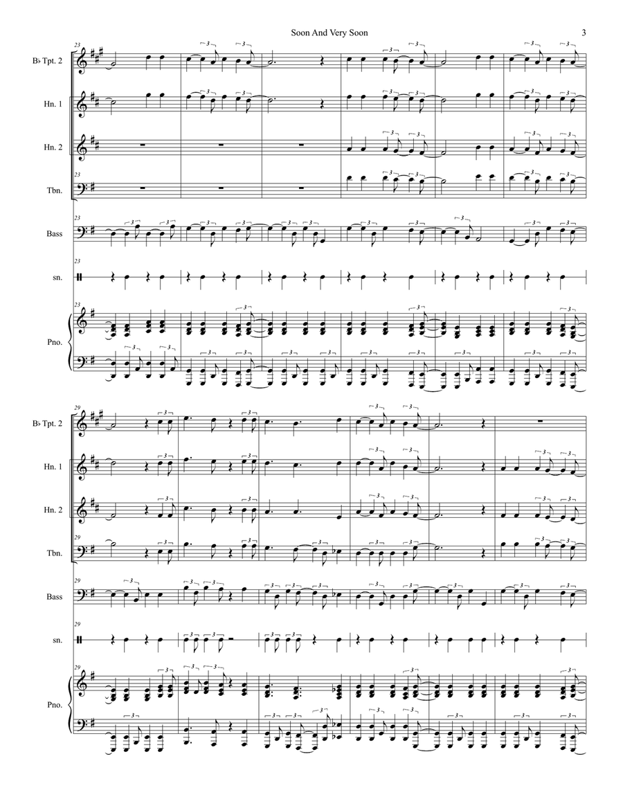 Soon And Very Soon Soon And Very Soon Brass Quintet scores gallery preview page 3