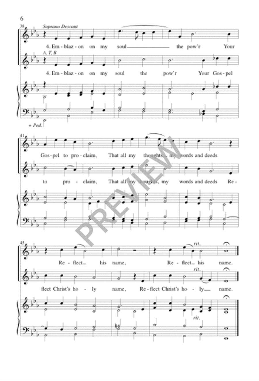 Ignite My Heart, O Holy Flame 4-Part scores gallery preview page 6