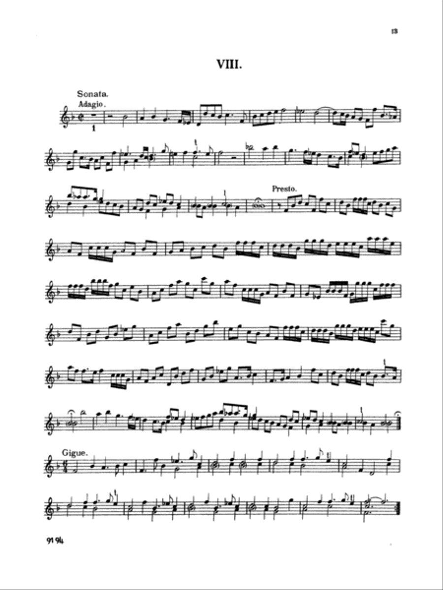 Biber: 16 Violin Sonatas, Volume II Violin scores gallery preview page 1