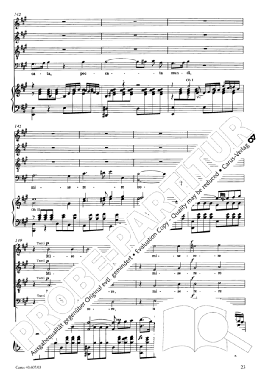 Mass in time of war (Missa in tempore belli) 4-Part scores gallery preview page 30
