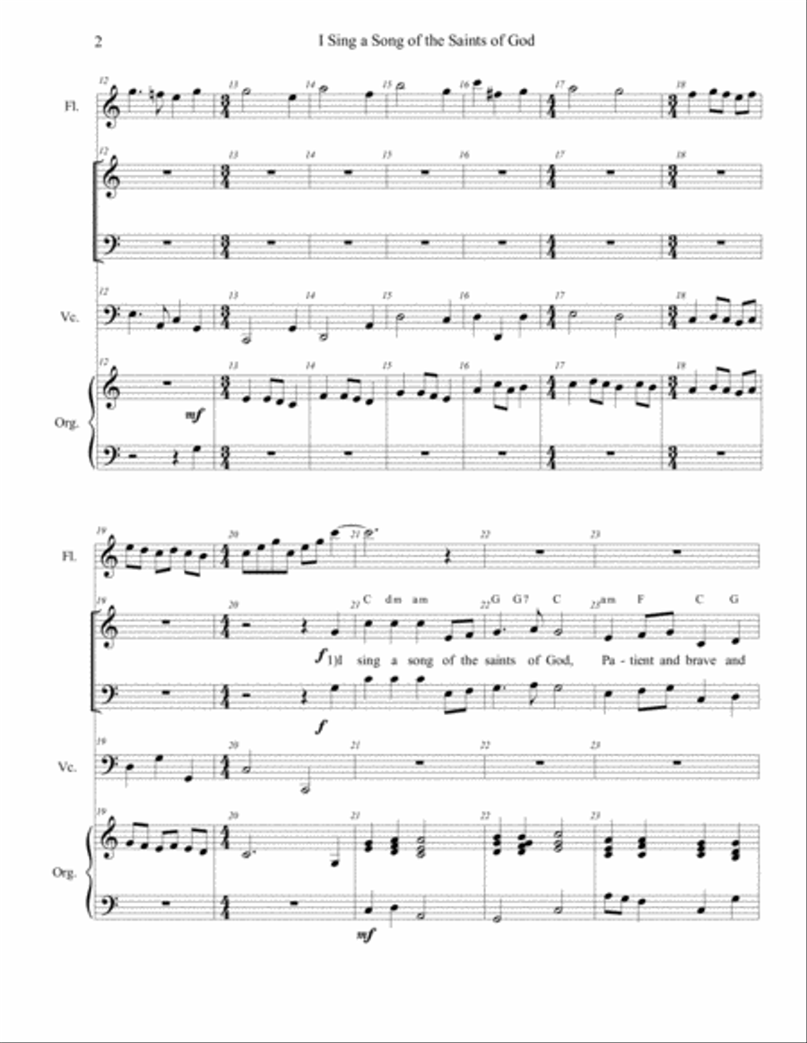 I Sing a Song of the Saints of God
