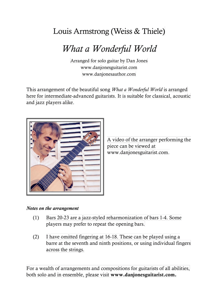 What A Wonderful World Electric Guitar scores gallery preview page 1