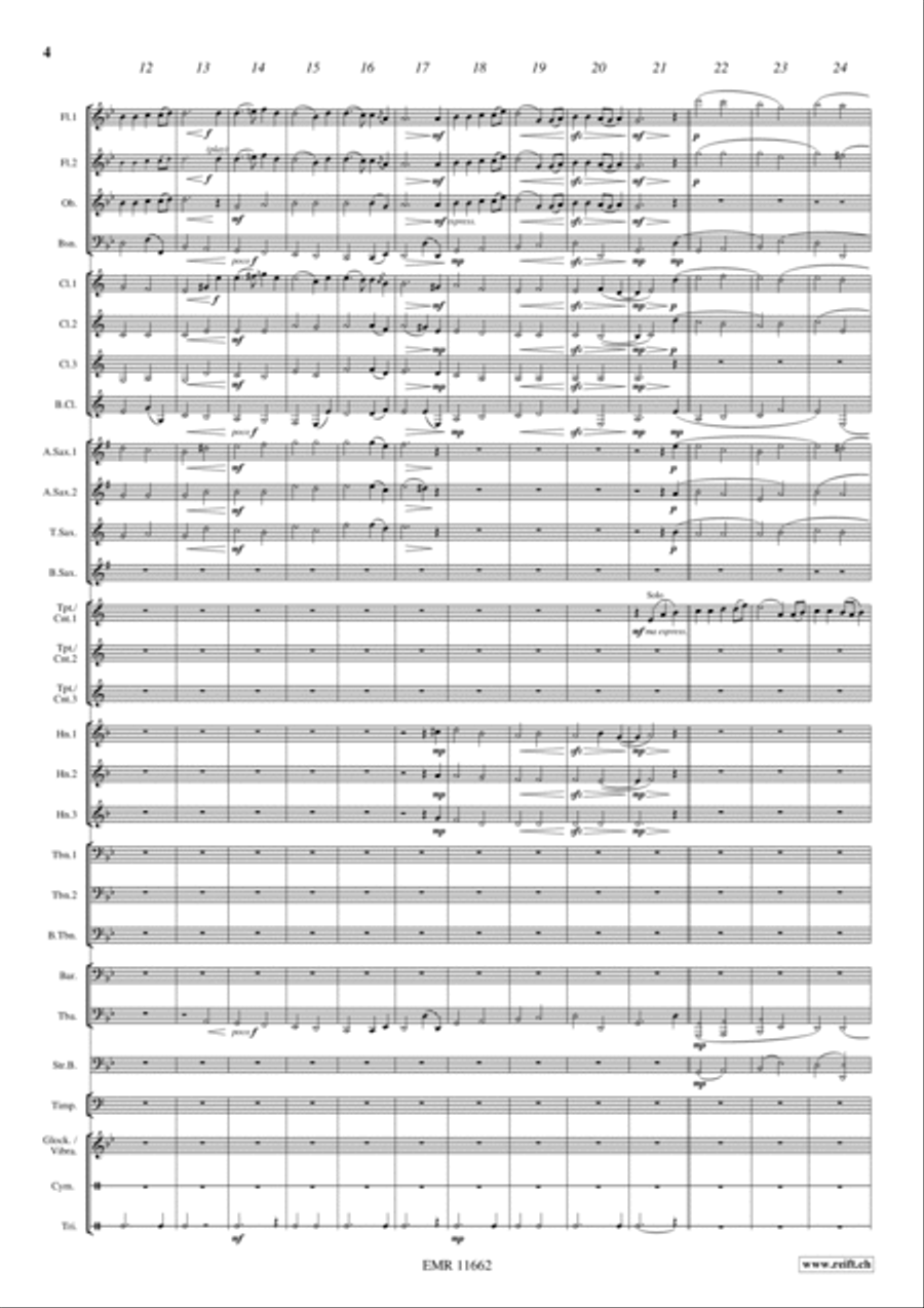 My Heart Will Always Wander Concert Band scores gallery preview page 5