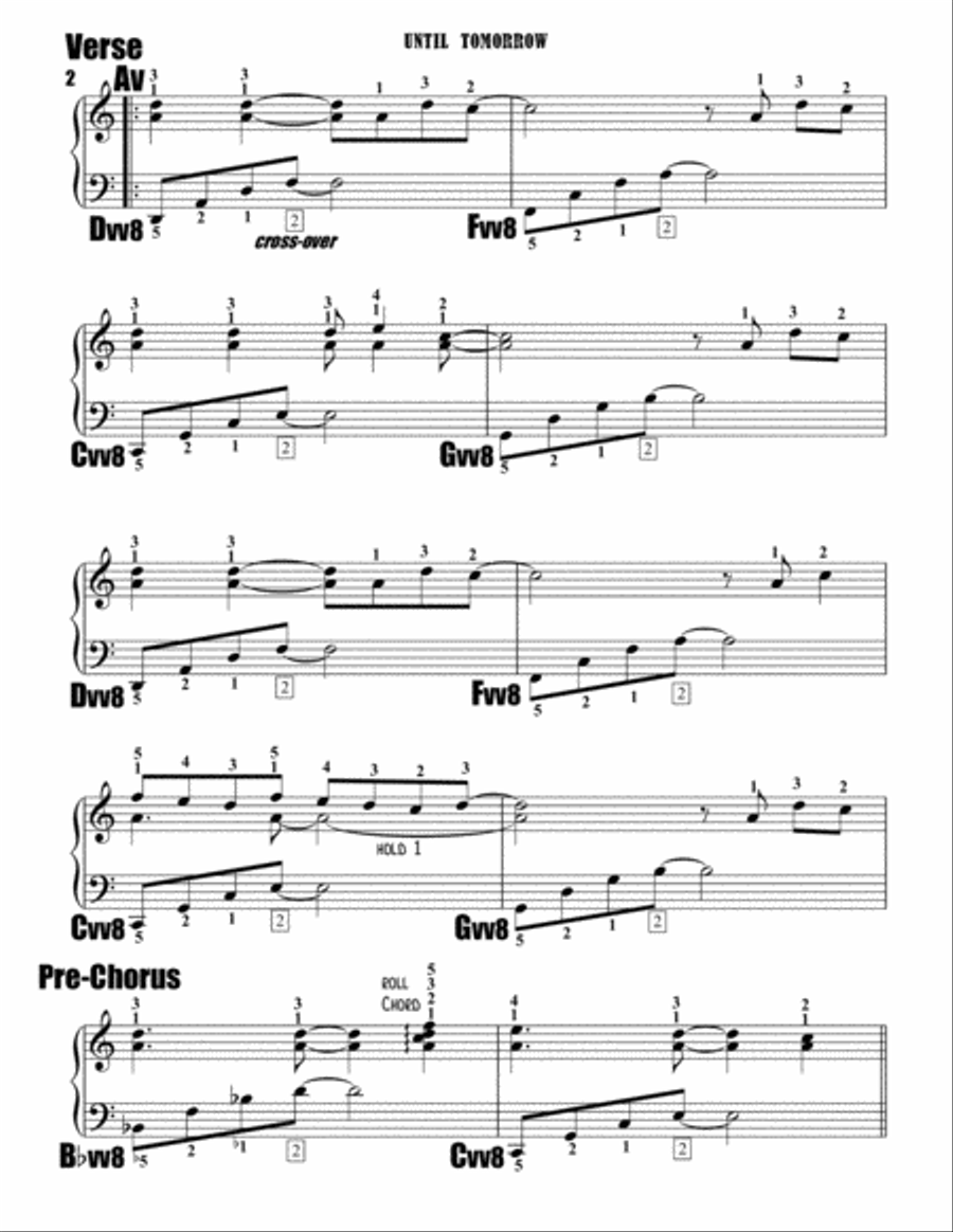 Until Tomorrow Easy Piano scores gallery preview page 2