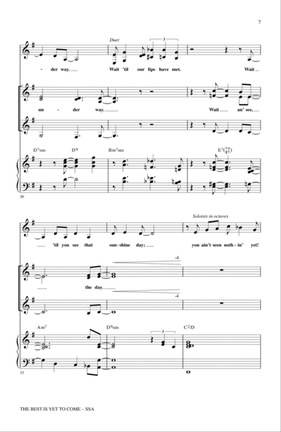 The Best Is Yet To Come SSA scores gallery preview page 5