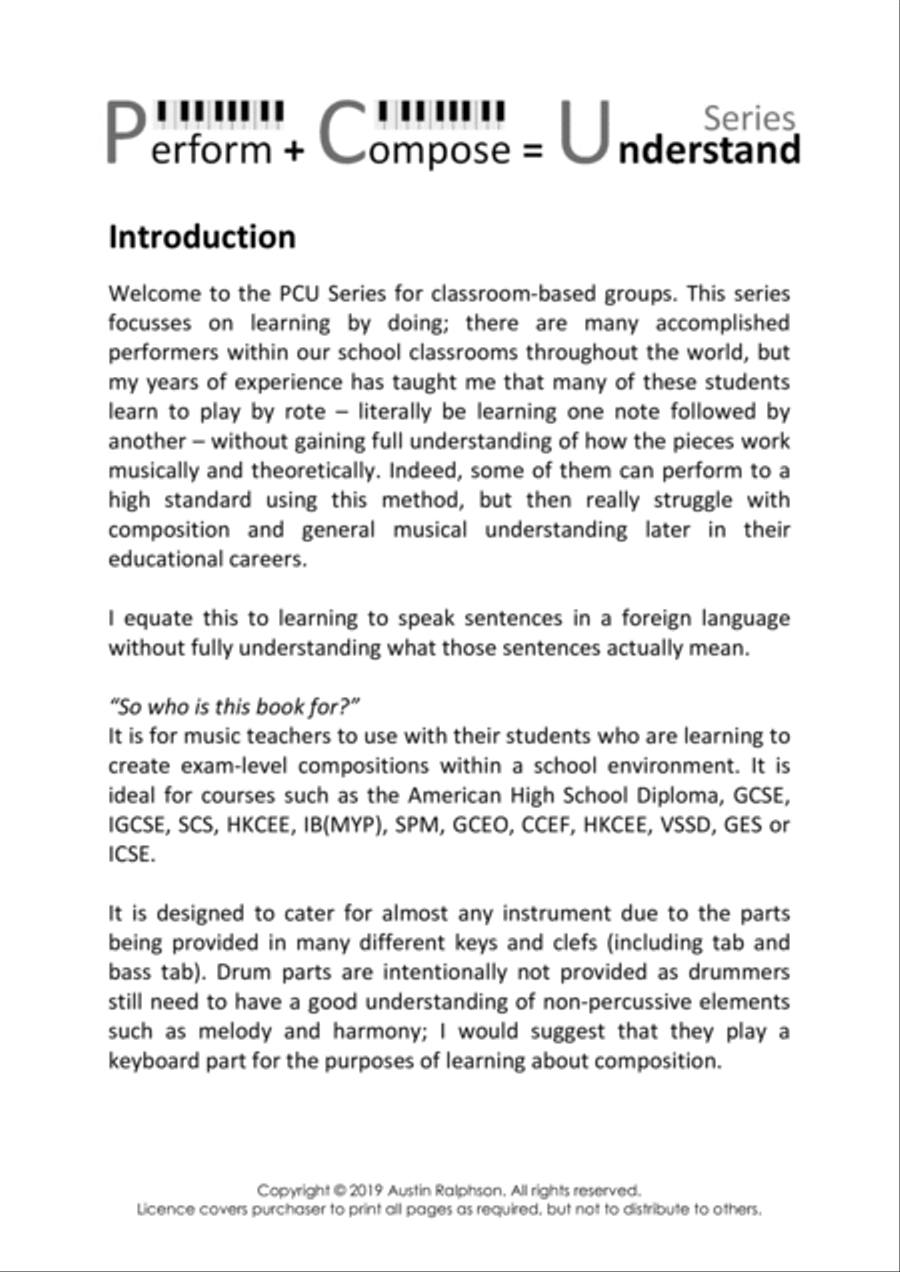 Melody: Question Answer educational pack - Perform Compose Understand PCU Series School and Community scores gallery preview page 3