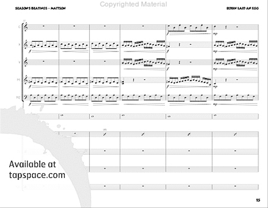 Season's Beatings Percussion Ensemble scores gallery preview page 31