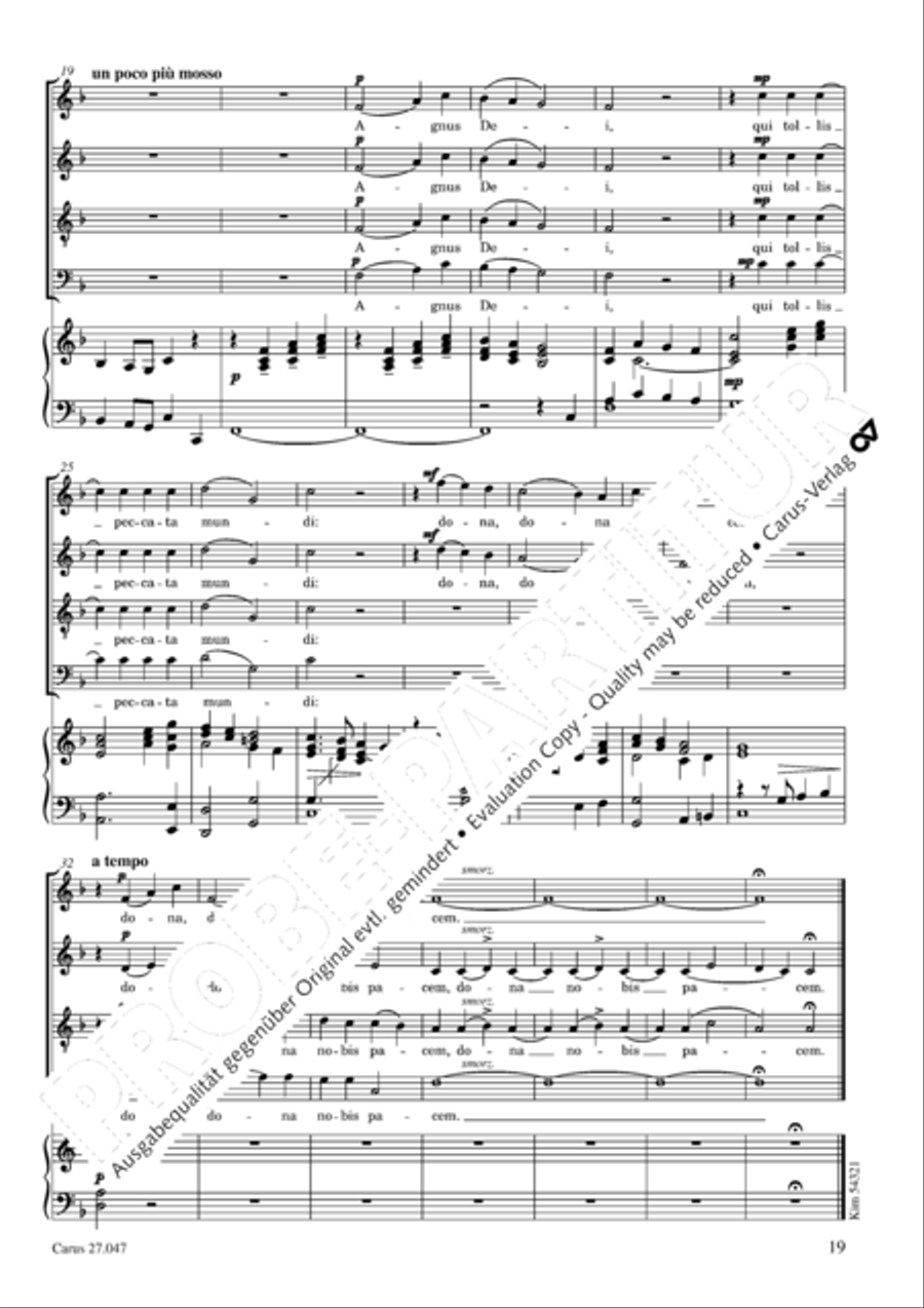 Missa de nativitate Domini 4-Part scores gallery preview page 20