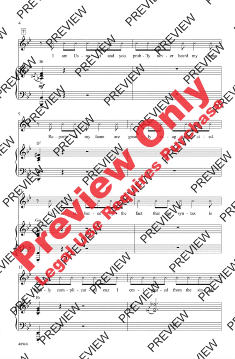 In the Heights (Choral Highlights) 2-Part scores gallery preview page 4