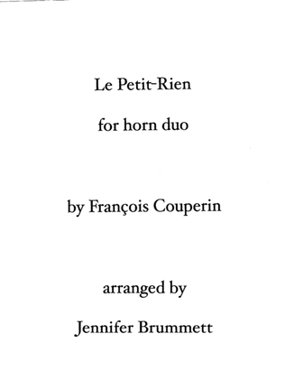 Le Petit-Rien by Couperin for horn duo