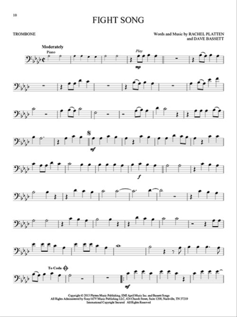Top Hits Trombone Solo scores gallery preview page 4