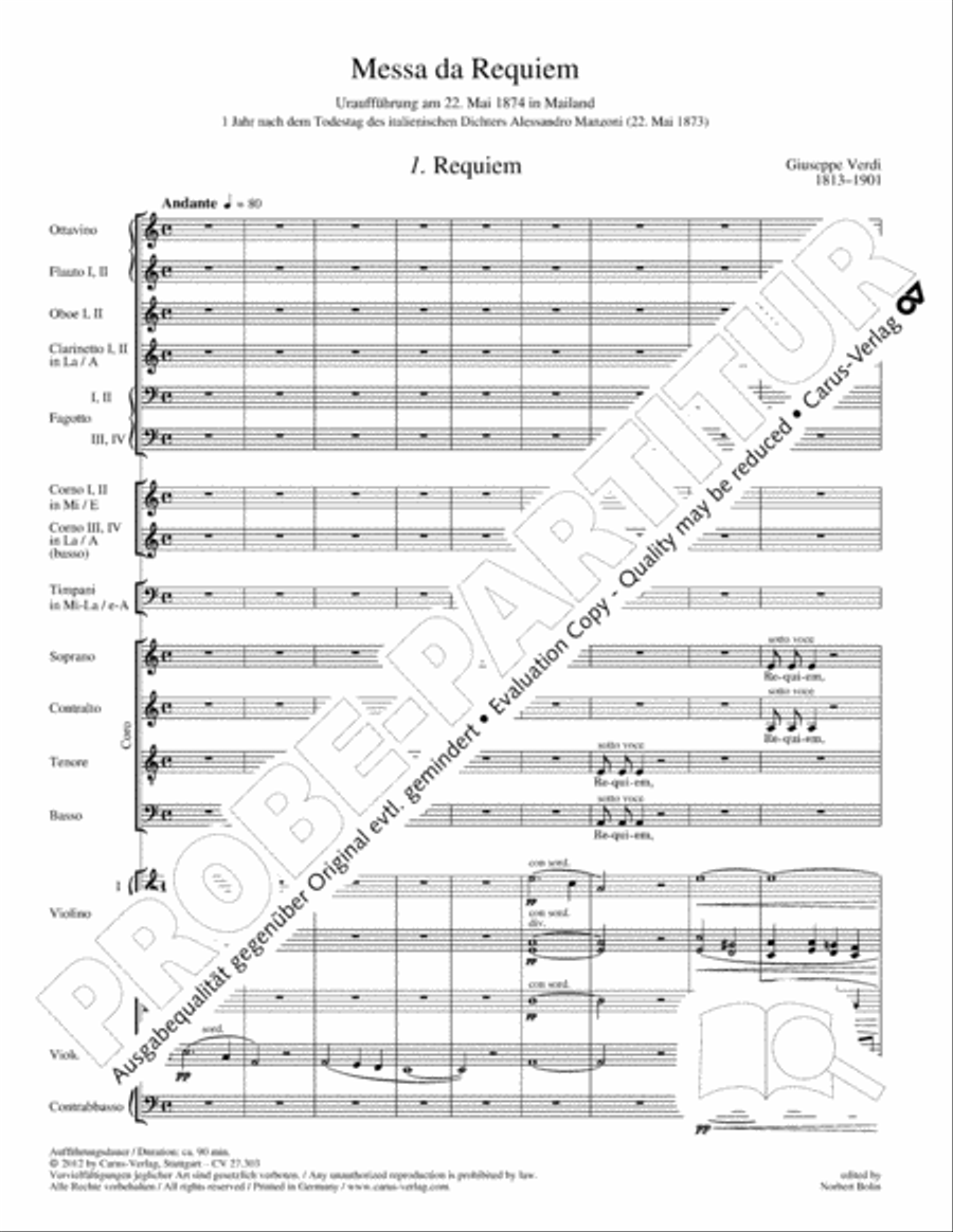 Messa da Requiem 4-Part scores gallery preview page 16