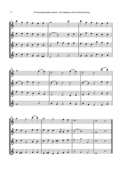 16 Favourite Easter Hymns for Flute Quartet