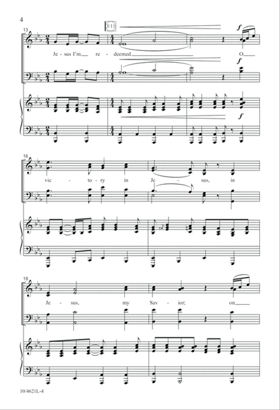 O Victory in Jesus 4-Part scores gallery preview page 5