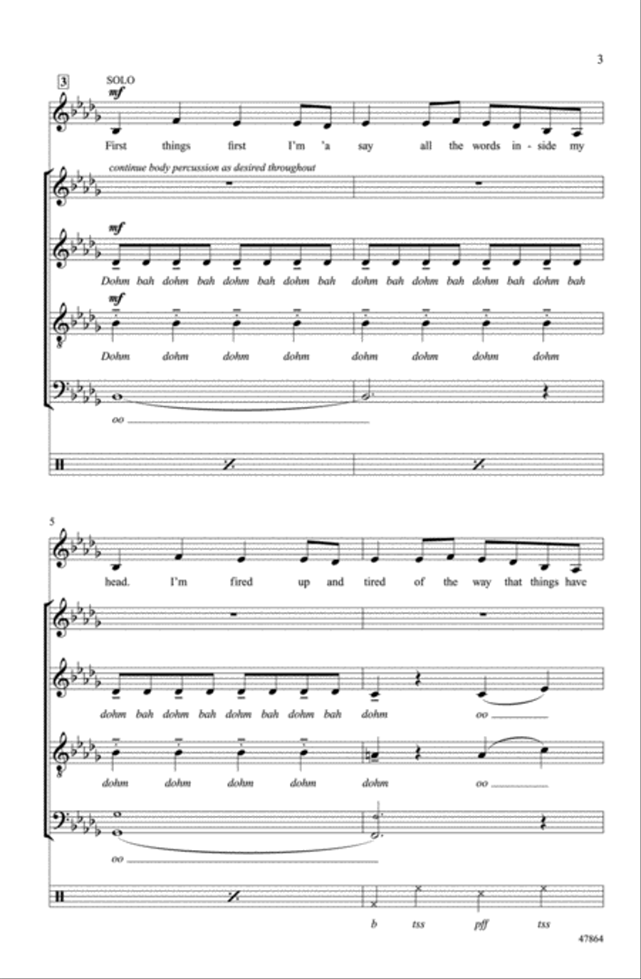 Believer Choir scores gallery preview page 2