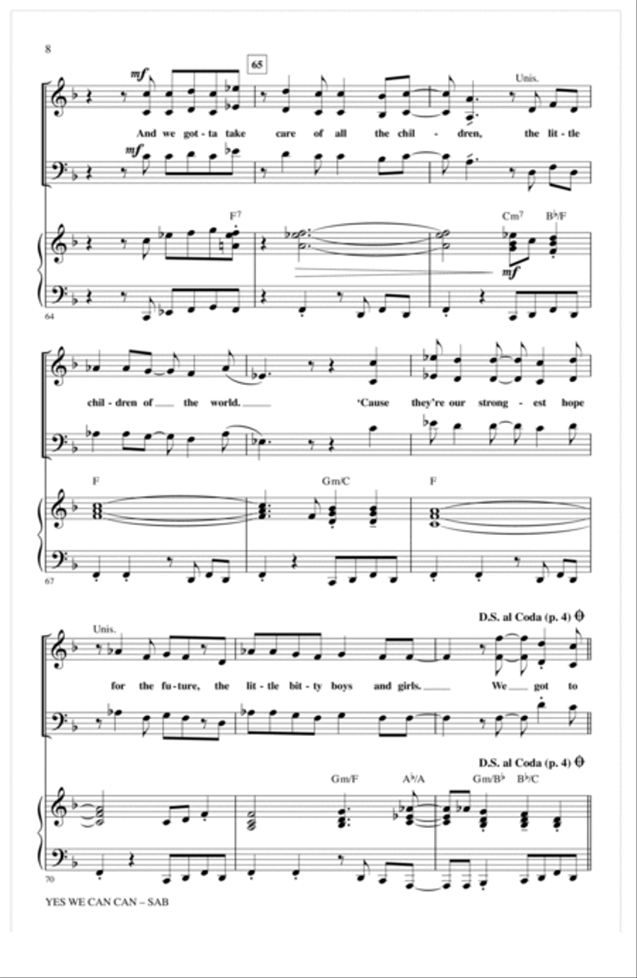Yes We Can Can (arr. Kirby Shaw) 3-Part scores gallery preview page 7
