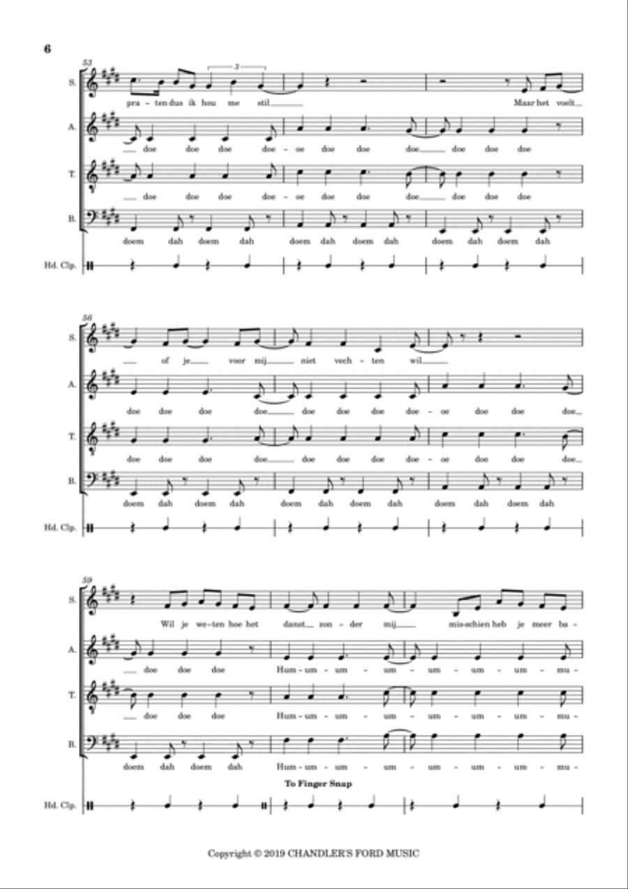 Hoe Het Danst 4-Part scores gallery preview page 6