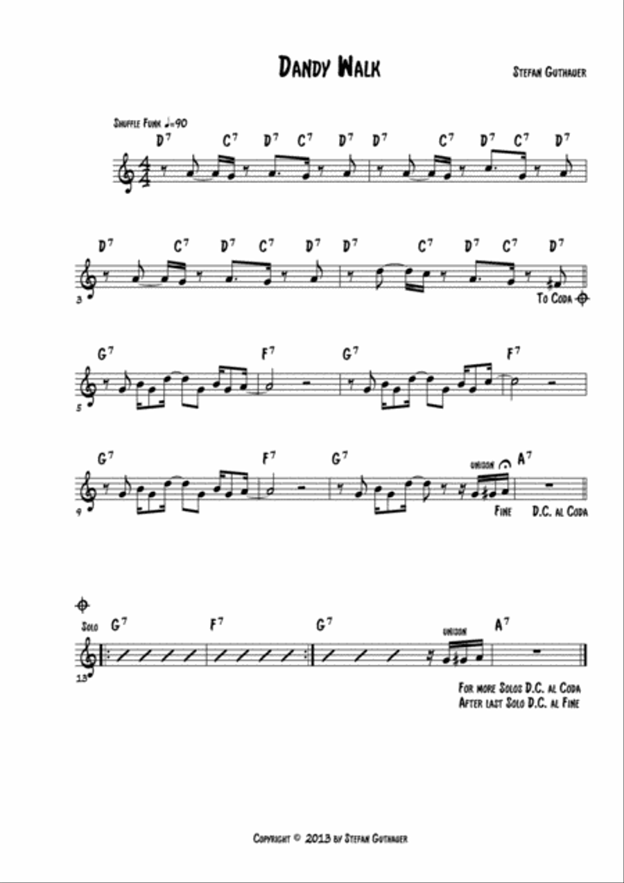 Dandy Walk Jazz Ensemble scores gallery preview page 1