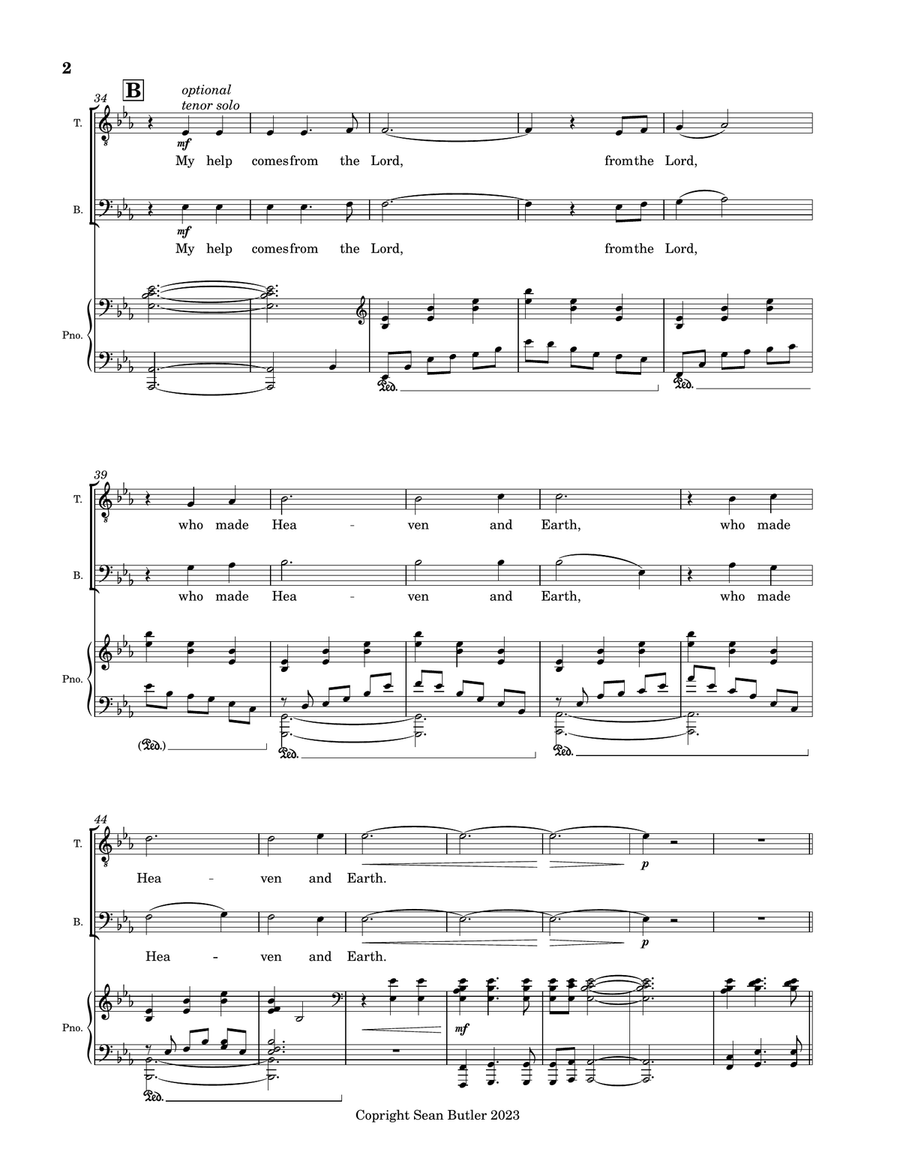 Psalm 121 4-Part scores gallery preview page 2