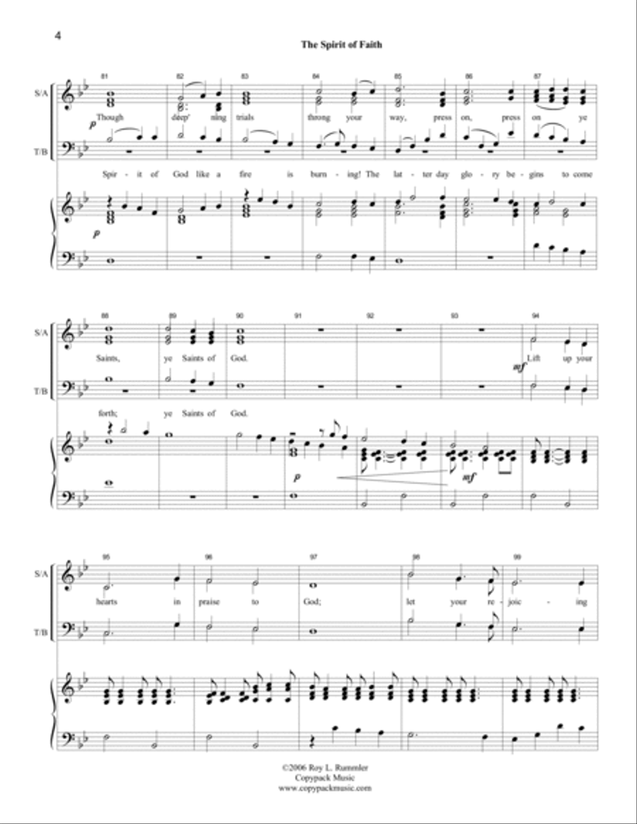 The Spirit of Faith Choir scores gallery preview page 5