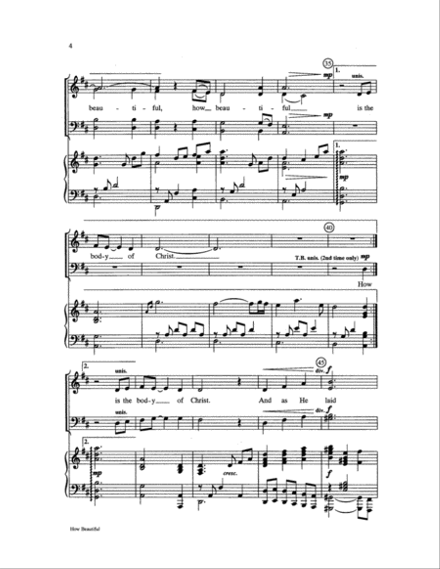 How Beautiful Choir scores gallery preview page 4