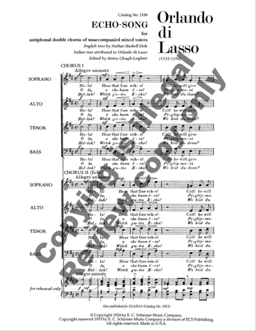 Echo-Song 4-Part scores gallery preview page 8