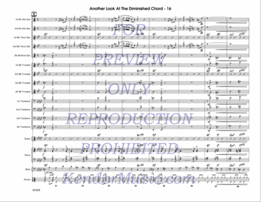 Another Look At The Diminished Chord (Full Score) Jazz Ensemble scores gallery preview page 17