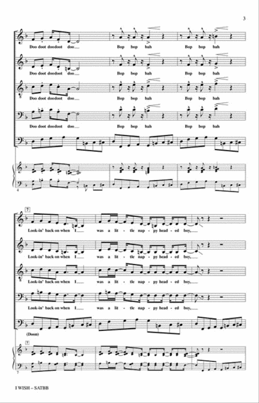 I Wish I Wish A Cappella scores gallery preview page 2