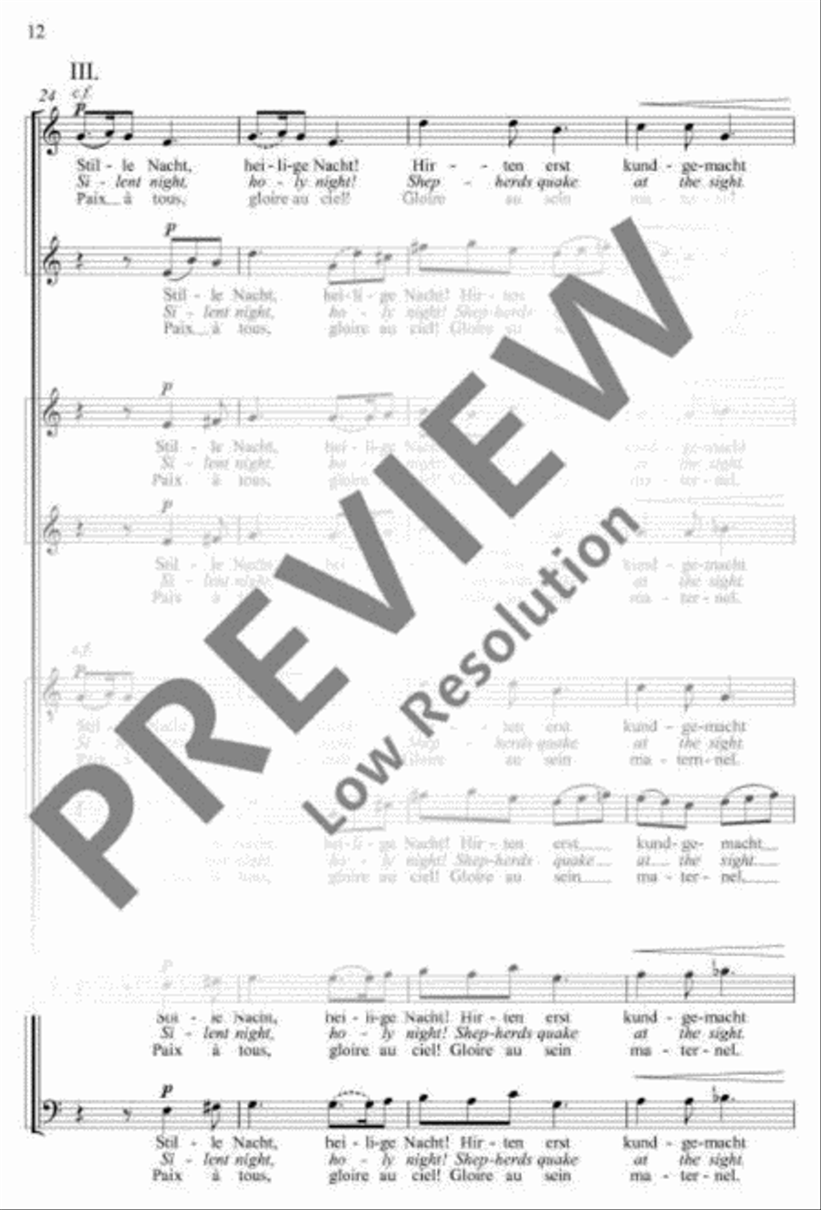 Silent Night, Holy Night A Cappella scores gallery preview page 13