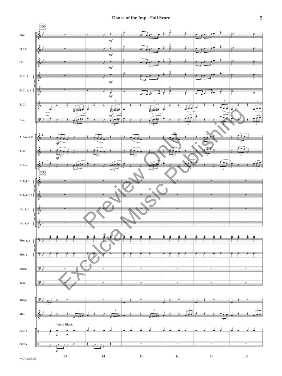 Dance of the Imp (Score) Concert Band scores gallery preview page 6