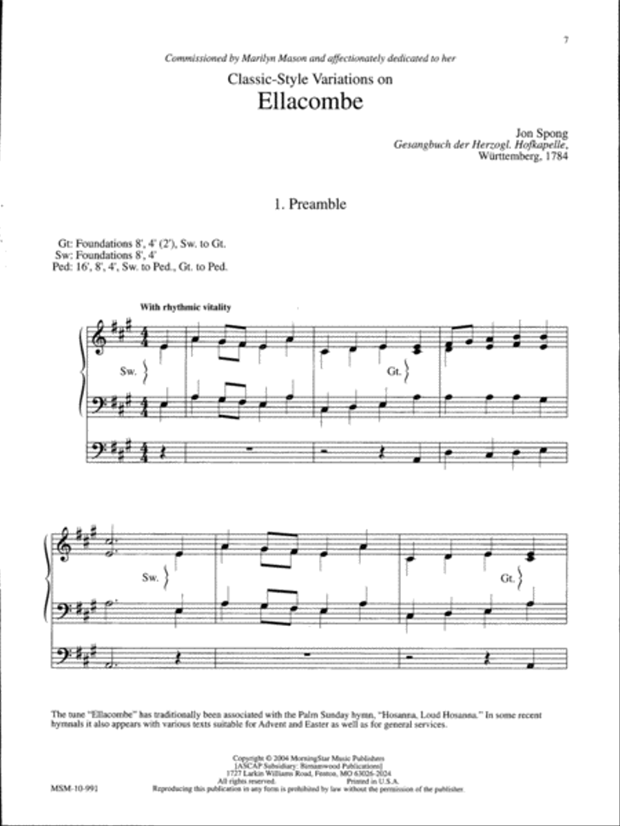 Marilyn Mason Music Library, Volume 2 Organ scores gallery preview page 2