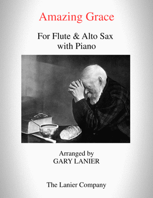 AMAZING GRACE (Flute & Alto Sax with Piano - Score & Parts included)