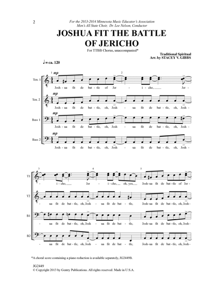 Joshua Fit The Battle Of Jericho (arr. Stacey V. Gibbs)