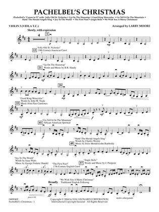 Pachelbel's Christmas - Violin 3 (Viola Treble Clef)