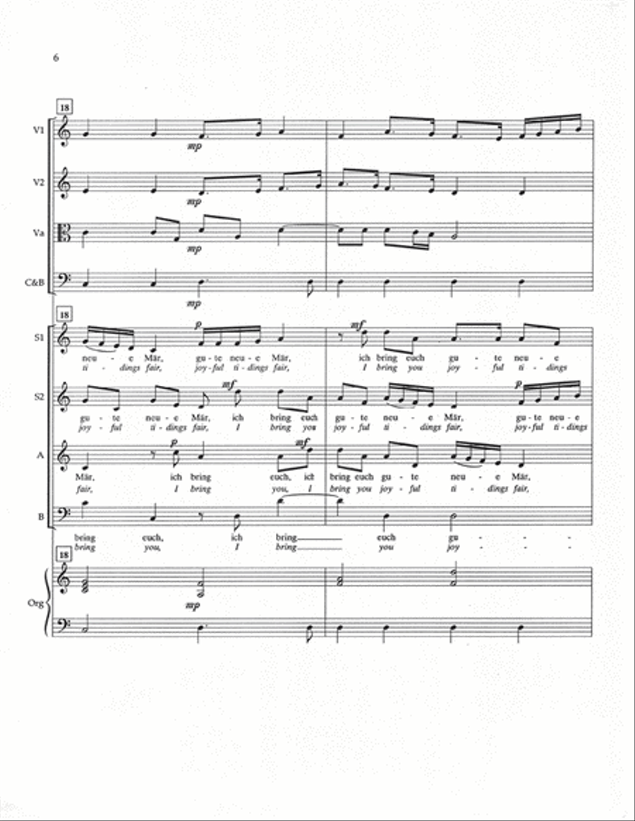 Vom Himmel Hoch (From Heav'n on High) (Full Score and Instrumental Parts) Choir scores gallery preview page 5