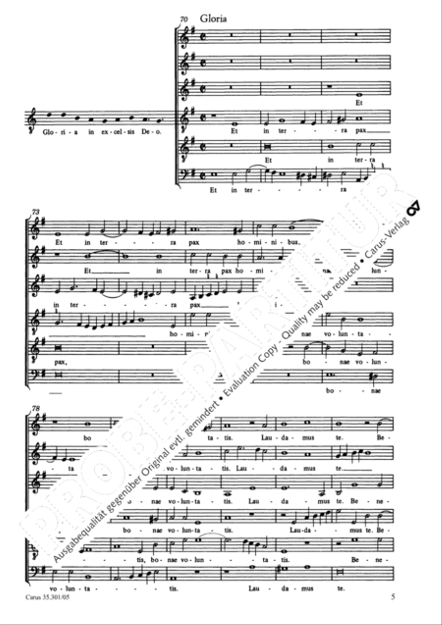 Missa brevis Choir scores gallery preview page 6