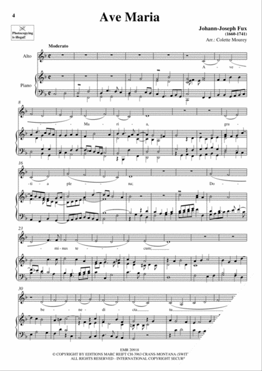 100 Ave Maria Volume 5 Alto Voice scores gallery preview page 4