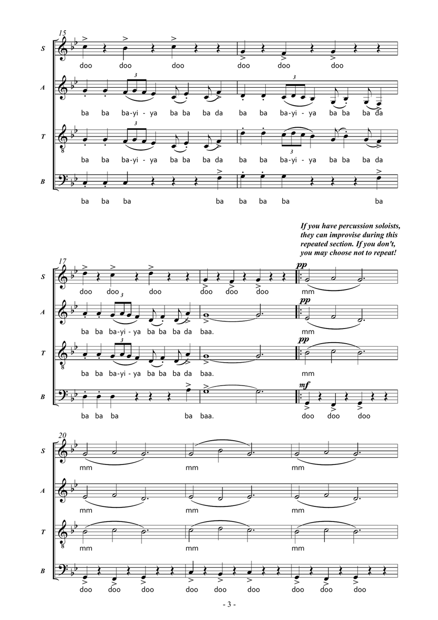 Unsquare Dance 4-Part scores gallery preview page 3