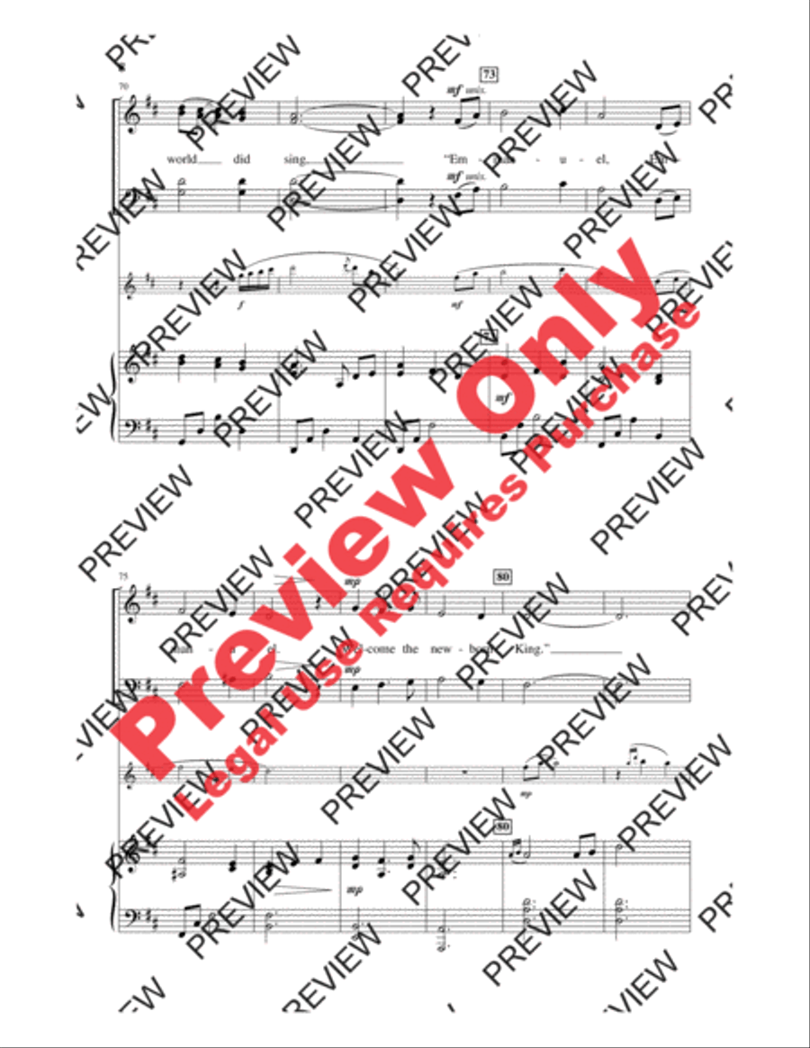 Celtic Christmas Lullaby 4-Part scores gallery preview page 8