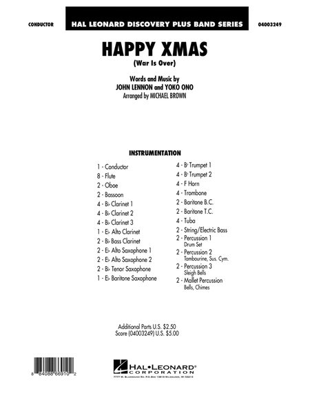 Happy Xmas (War Is Over) - Full Score