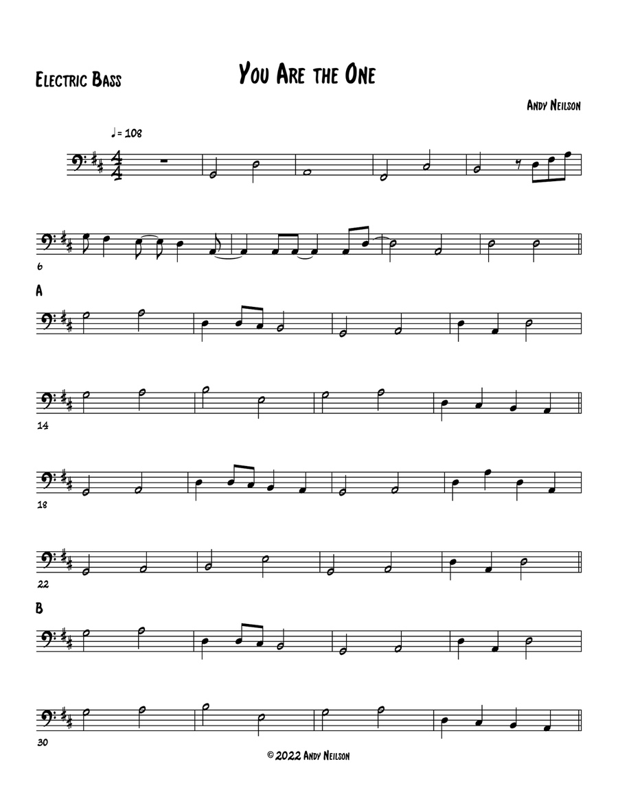 You Are the One - Bass Guitar