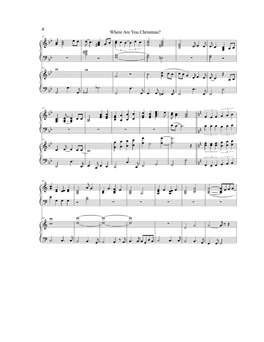 Where Are You Christmas? Where Are You Christmas? Piano scores gallery preview page 4