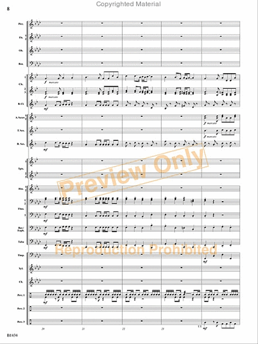 A Frontier Fought and a City Found Concert Band scores gallery preview page 6