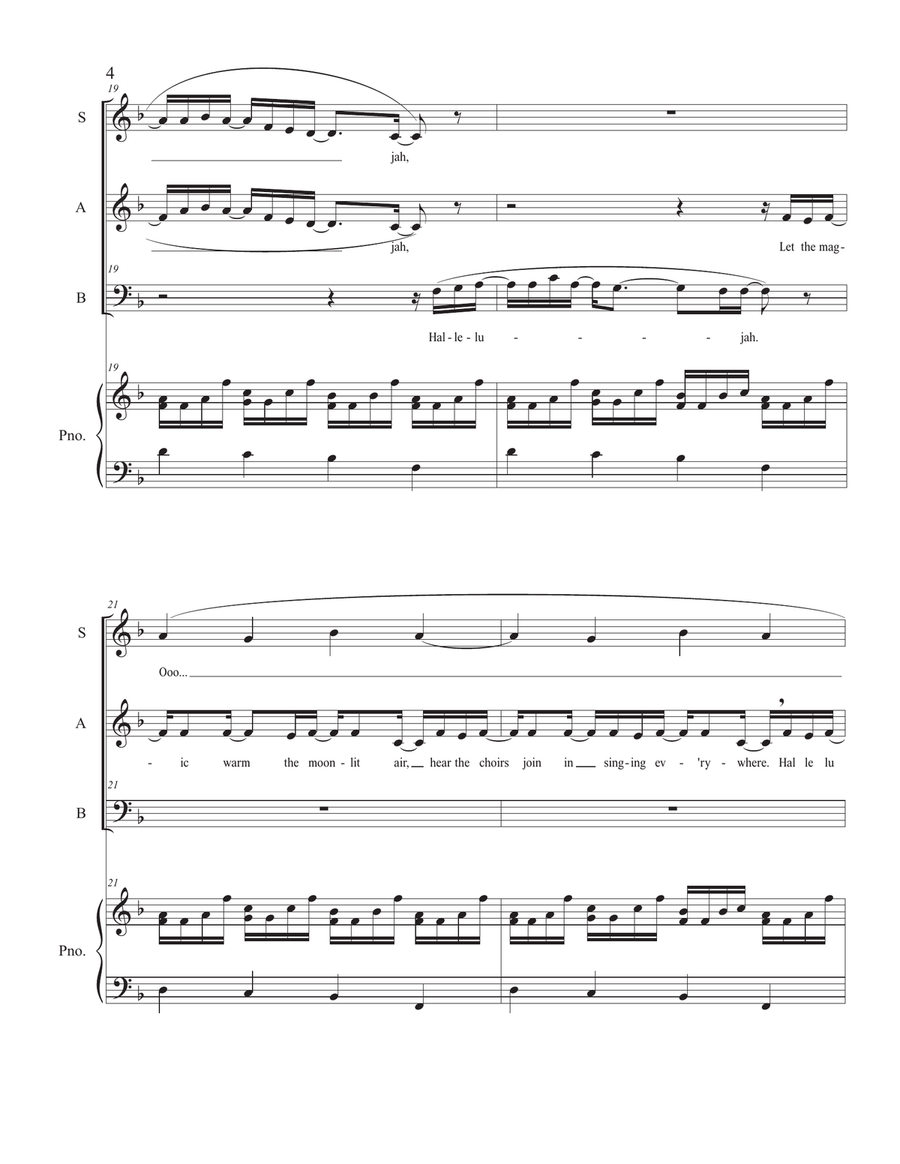 Hallelujah 3-Part scores gallery preview page 4